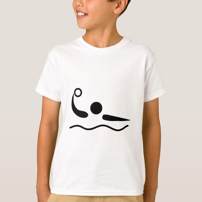 Wasserball Waterpolo Piktogramm T-Shirt (Vorderseite)