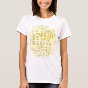 Wasserball-Wort-Wolken-Produkte T-Shirt