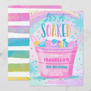 Wasserballon Birthday Party Sommerwasserballon Einladung