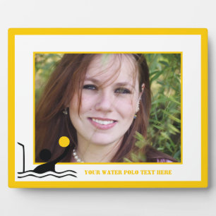 Wasserballspieler schwarze Silhouette individuell Fotoplatte