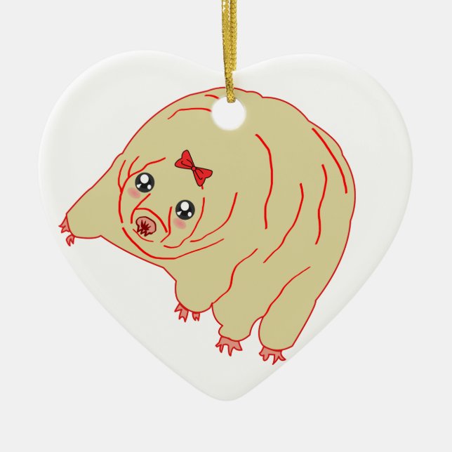 Wasserbär Niedlich Anime Tardigrade Keramikornament (Vorne)