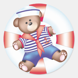 Wasserbär Runder Aufkleber