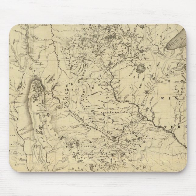 Wasserbecken des Flusses Mississippi Mousepad (Vorne)