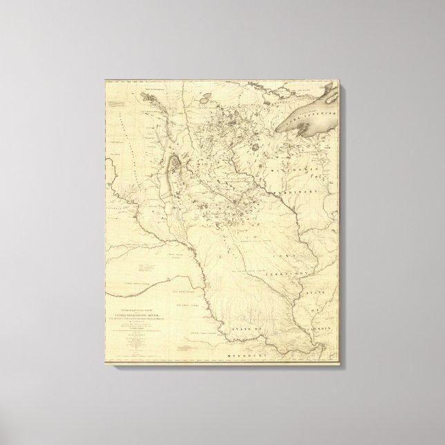 Wasserbecken des Mississippi-Flusses Leinwanddruck (Vorderseite)