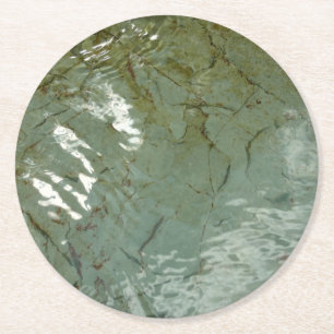 Wasserbedecktes Foto Runder Pappuntersetzer