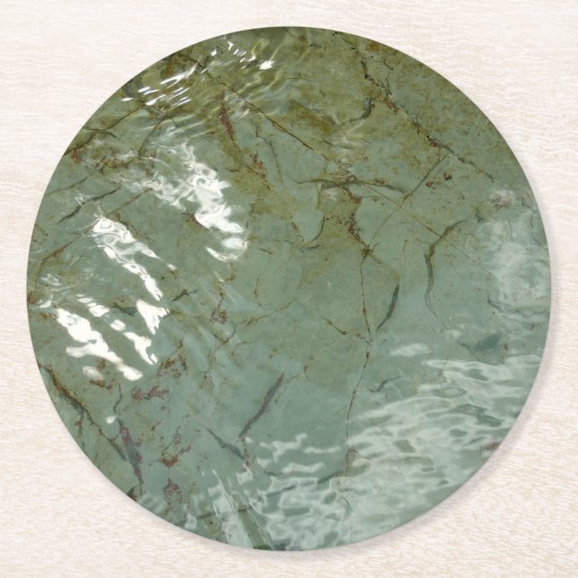 Wasserbedecktes Foto Runder Pappuntersetzer (Vorderseite)