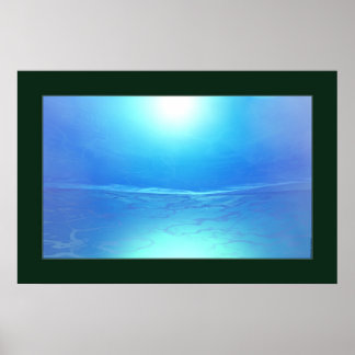 Wasserberg (dunkle Grenze) Poster