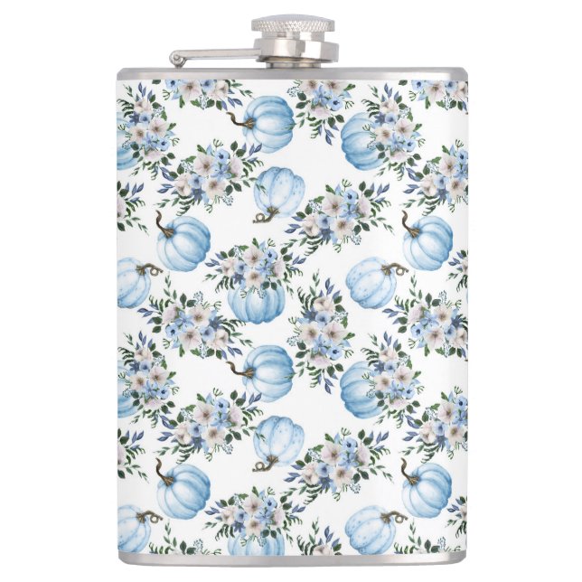 WASSERBLAUE FALL PUMPKINS & AUTUMN BLUME FLACHMANN (Vorderseite)