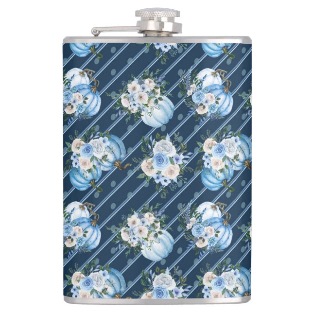 WASSERBLAUE FALL PUMPKINS & AUTUMN BLUME FLACHMANN (Vorderseite)