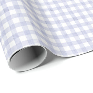 Wasserblaue Gingham Geschenkpapier