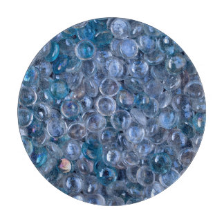 Wasserblaue und klare reflektierende Glasmarben Schneidebrett