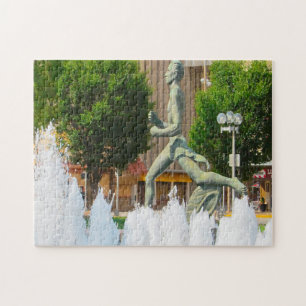 Wasserbrunnen olympischer Läufer Saint Louis Puzzle