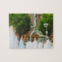 Wasserbrunnen olympischer Läufer Saint Louis