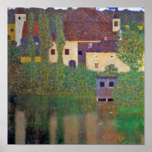 Wasserburg, Gustav Klimt Poster