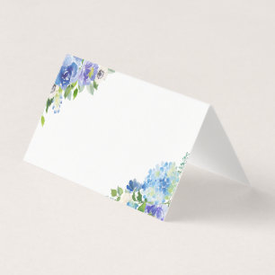 Wassercolor Blue Hydrangea Floral Bouquet