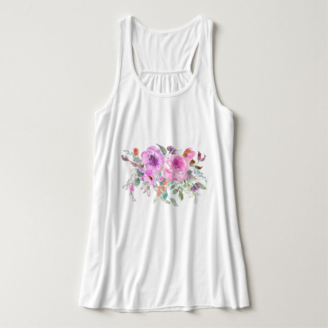 Wassercolor Bouquet Tank Top (Design Vorderseite)