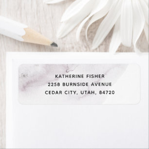 Wassercolor Dusty Lila Elegant Hochzeitsadresse