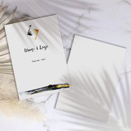 Wassercolor Koi Fish Wedding Dankeskarte