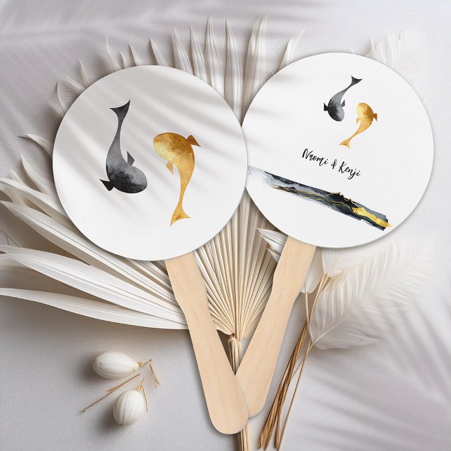 Wassercolor Koi Fish Wedding Fächer (Von Creator hochgeladen)