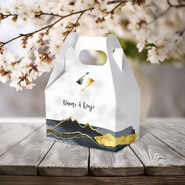 Wassercolor Koi Fish Wedding Geschenkschachtel (Von Creator hochgeladen)