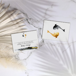 Wassercolor Koi Fish Wedding Platzkarte