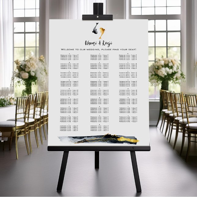 Wassercolor Koi Fish Wedding Poster (Von Creator hochgeladen)