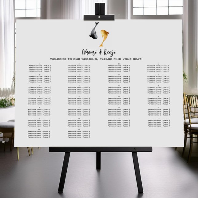 Wassercolor Koi Fish Wedding Poster (Von Creator hochgeladen)