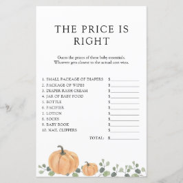 Wassercolor Pumpkin Baby Showspiel