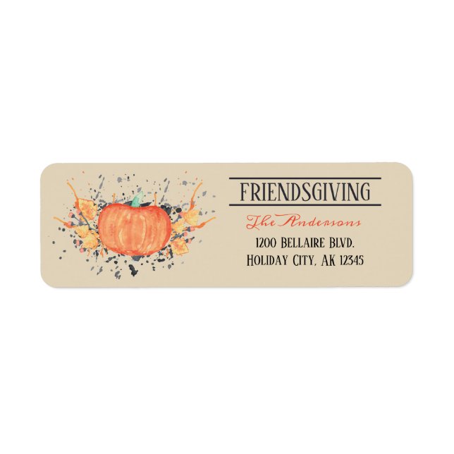 Wassercolor Pumpkin Friendsgiving (Vorne)