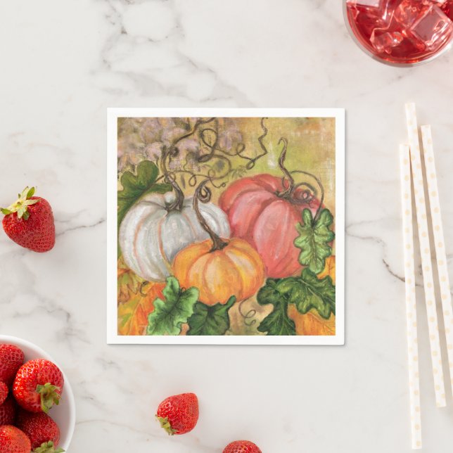 Wassercolor Pumpkins Napkins Serviette (Beispiel)