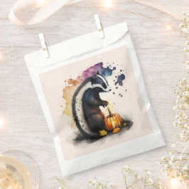 Wassercolor Skunk Halloween Geschenktütchen