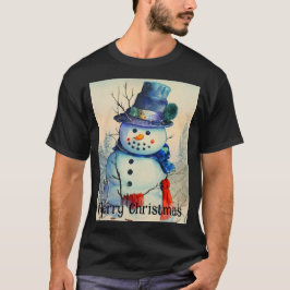 Wassercolor Snowman T - Shirt