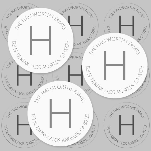 Wasserdicht Minimal modern weiß & grau Etiketten (Von Creator hochgeladen)