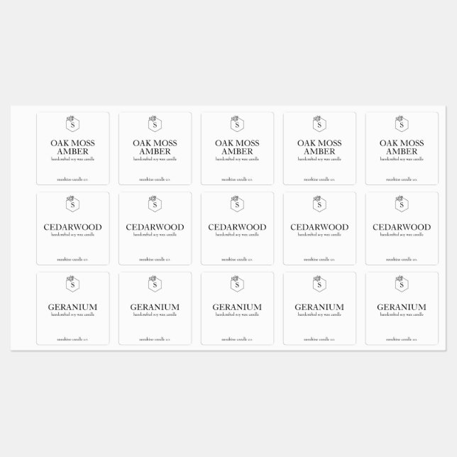 Wasserdichte, benutzerdefinierte Kerzenmarken - me Etiketten (Blatt)