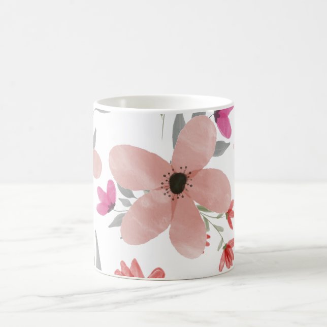 Wasserdichte Blume: Blumenkomplexität Kaffeetasse (Mittel)