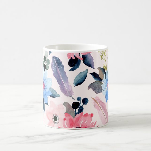 Wasserdichte Blume: Ein Cup mit floraler Eleganz Kaffeetasse (Mittel)