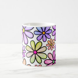 Wasserdichte Blume: Elegante Tasse, blühender Stil Kaffeetasse