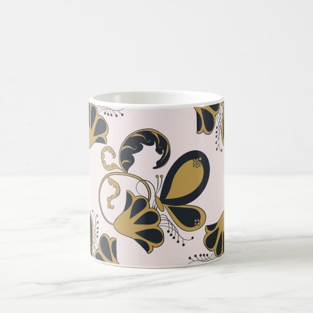 Wasserdichte Blume: Sip in Floral Perfection Kaffeetasse (Mittel)