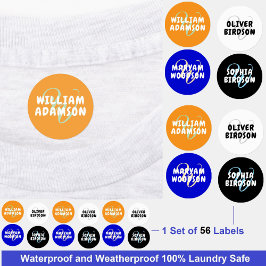 Wasserdichte Kids Monogram Name Labels for Closing Etiketten