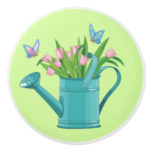Wasserdose aus Blume Keramik Rumpf oder Knöpfe Keramikknauf