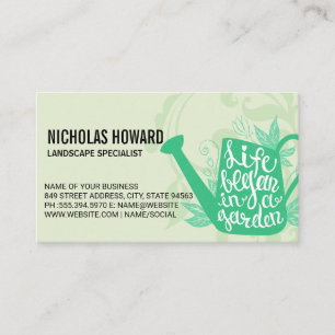 Wasserdose   Gartenlandschaft Visitenkarte