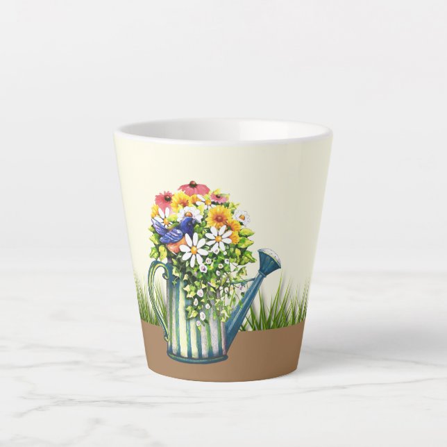 Wasserdose mit Wildblumen Milchtasse (Vorderseite)