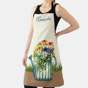 Wasserdose mit Wildblumen Schürze