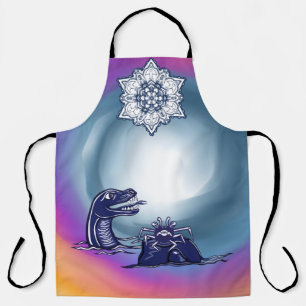Wasserdrache und Monsterkrabbe Schürze