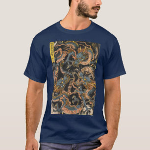 Wasserdrachen Traditionelle japanische Kunst Ukiyo T-Shirt