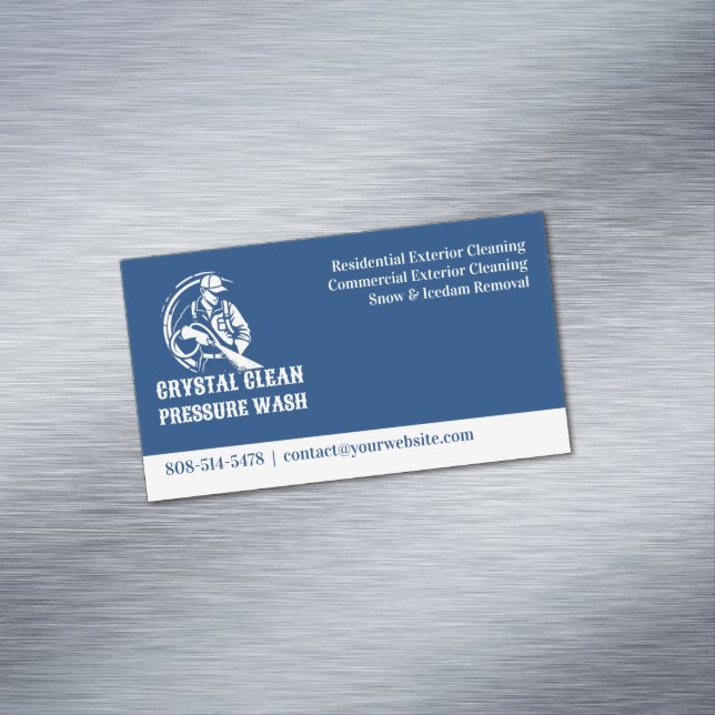 Wasserdruckabfall Magnetische Visitenkarte (Beispiel)