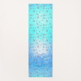 Wassereffekt, gefrorene Textur mit Wassertropfen Yogamatte