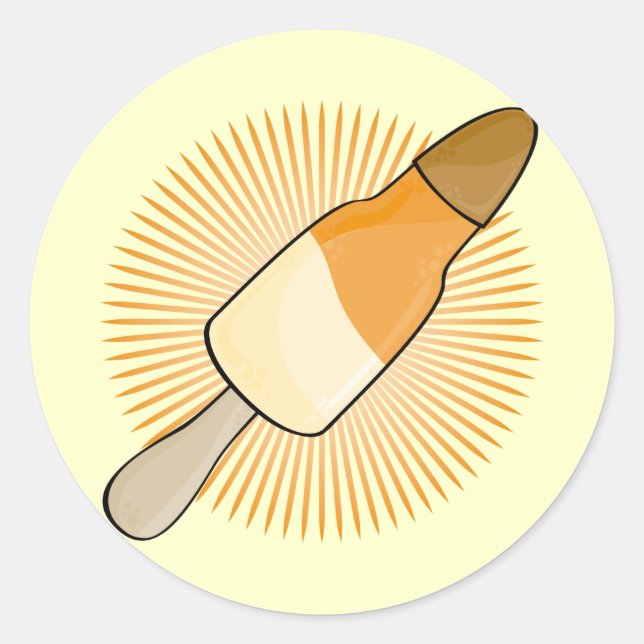 Wassereis Runder Aufkleber (Vorderseite)