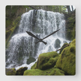 Wasserfall 10,75" quadratische wanduhr