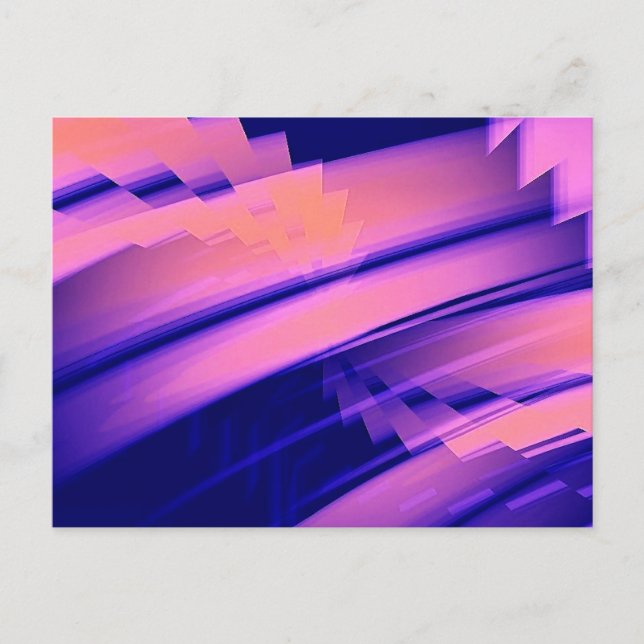 WASSERFALL ABSTRAKT POSTKARTE (Vorderseite)